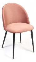 Стул MONRO (mod. 710) ткань/металл, 56х51х80 см, высота до сиденья 47 см, коралловый barkhat 15 /черный (поставляется по 4 шт)