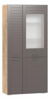 Шкаф комбинированный  Livorno  НМ 011.48, Софт Графит, Дуб Бунратти. Фото №1