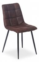 Стул  CHILLY (mod. 7094) металл,ткань наппа, 46 х 54 х 89 х 50 см, темно-коричневый/черный (Поставляется только по 4 шт)