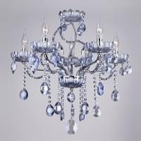 Подвесная люстра Eurosvet Darfina 3015/5 хром/лазурный хрусталь Strotskis. Фото №1