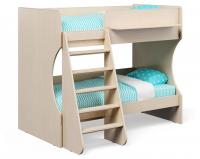 Кровать двухъярусная Р434, древесина коричневая светлая дуб. Фото №1