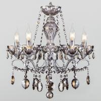 Потолочная люстра Eurosvet Teodore 10103/5 хром/дымчатый хрусталь Strotskis. Фото №1