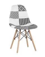 Стул DSW пэчворк черно-белый. Фото №1