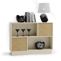 Узкая тумба NORA 3009.5 Vainilla/Nordico. Фото №1