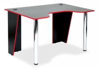 Стол компьютерный Strike-1 (120) NEO  black/red, черный/красная кромка