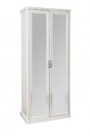 Шкаф Мишель 2-ств с зеркалом белый матовый. Фото №1