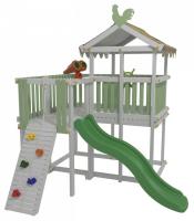 Комплекс игровой ДК4Б, бирюзовый, серый фото Комплекс игровой ДК4Б, бирюзовый, серый. Фото №1