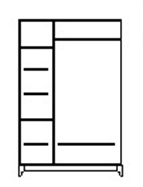 Шкаф для одежды Сабрина ММ-302-01/03 (с зеркалом) фото Шкаф для одежды Сабрина ММ-302-01/03 (с зеркалом). Фото
