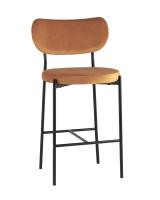 Стул полубарный Барбара велюр терракотовый. Фото №1