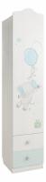 Бонни Шкаф комбинированный (с ящ. 1-створчатый) белый рамух/Кэнди. Фото №1