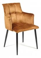 Кресло SASKIA (mod. 8283) металл/ткань, 55 х 61 х 85см, коричневый (G-062-61)/черный  (поставляется по 2 шт) фото Кресло SASKIA (mod. 8283) металл/ткань, 55 х 61 х 85см, коричневый (G-062-61)/черный  (поставляется по 2 шт). Фото №1