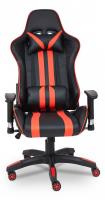 Кресло iCar, кож/зам, черный/красный (id: )
