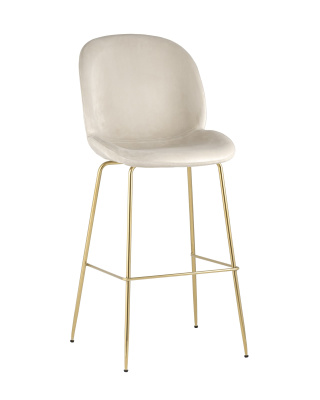 Стул барный Beetle со спинкой бежевый фото Стул барный Beetle со спинкой бежевый. Фото №2