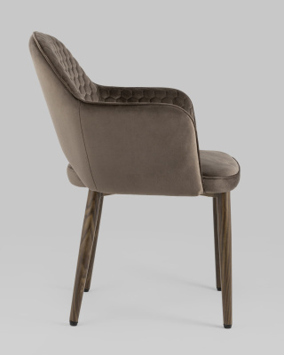 Стул Венера Хани велюр коричневый ножки дерево. Фото