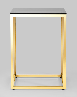 Журнальный стол 40*40 ТАУН золото стекло smoke фото Журнальный стол 40*40 ТАУН золото стекло smoke. Фото №4