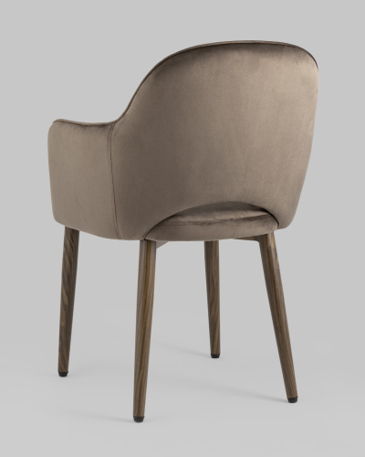 Стул Венера Хани велюр коричневый ножки дерево. Фото №7