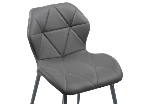 Стул Вальд экокожа серый / серый глянец фото Стул Вальд экокожа серый / серый глянец. Фото №5