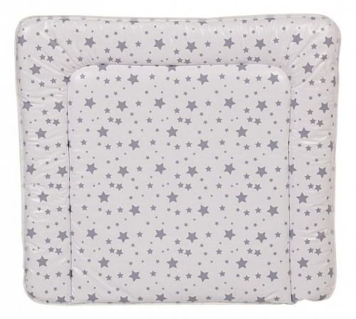 Матрас пеленальный Polini kids Звезды, белый. Фото №1