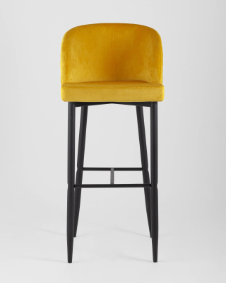 Стул барный Оскар велюр оранжевый. Фото №5