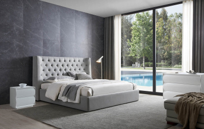 Кровать GC1726 серая с ящиком для белья фото Кровать GC1726 серая с ящиком для белья. Фото №4