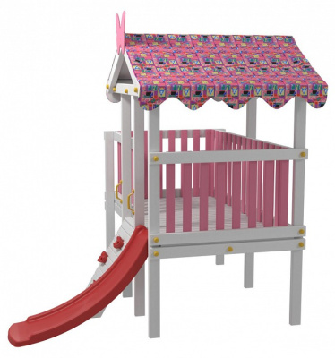 Комплекс игровой ДК7Р, розовый, серый. Фото №3