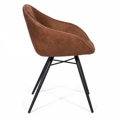 Стул  MOON металл,ткань наппа, 78 х 54 х 57,5 см, античный коричневый (TCB-215/черный (поставляется по 2 шт) фото Стул  MOON металл,ткань наппа, 78 х 54 х 57,5 см, античный коричневый (TCB-215/черный (поставляется по 2 шт). Фото №2