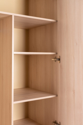 Шкаф двухстворчатый с зеркалами Сканди Жемчужно-белый. Фото №7