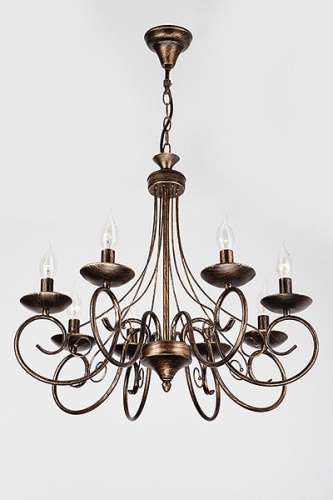 Подвесная люстра Eurosvet Provence 22404/8 черный с золотом. Фото №2