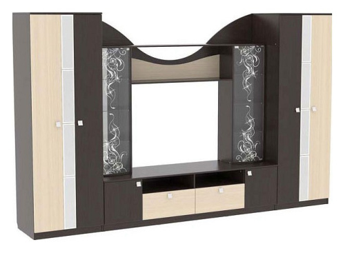 Гармония Шкаф 2-створчатый венге/дуб млечный фото Гармония Шкаф 2-створчатый венге/дуб млечный. Фото №2