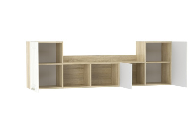 Оливия НМ 011.39-02 М Полка Белое дерево, Дуб Сонома. Фото