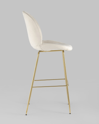 Стул барный Beetle со спинкой бежевый фото Стул барный Beetle со спинкой бежевый. Фото №4