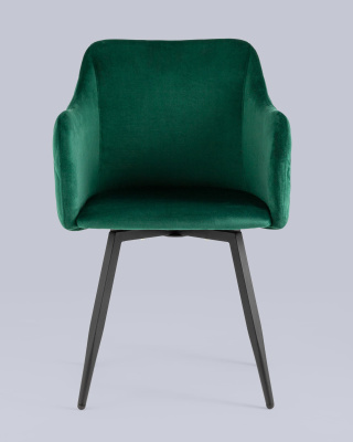 Стул Ника вращающийся велюр изумрудный. Фото