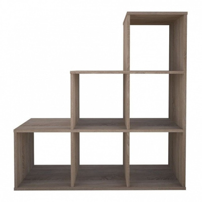 Стеллаж Polini Home Smart, древесина коричневая светлая дуб. Фото №3