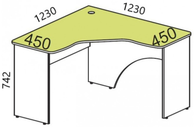 Стол угловой Силуэт. Фото