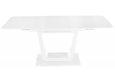 Стол стеклянный Vlinder 140 super white. Фото