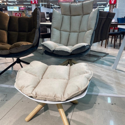 Дизайнерское кресло DC-1565С (бежевое) BEIGE фото Дизайнерское кресло DC-1565С (бежевое) BEIGE. Фото №5