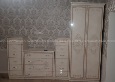 Шкаф 2-ств Патрисия крем корень глянец фото Шкаф 2-ств Патрисия крем корень глянец. Фото №4