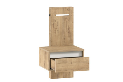 Тумба прикроватная Virginia НМ 011.37, Белый Скандинавский/Дуб Бунратти. Фото