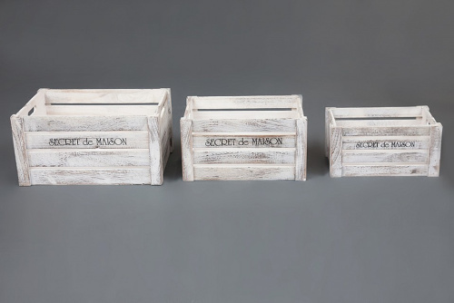 Набор ящиков Secret De Maison CIBOIRE ( mod. HX16-832 S/3 ) , Античный белый  (поставляется только по 4 шт). Фото №2