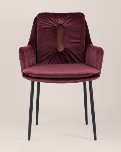 Кресло Саманта велюр бордовый. Фото №5