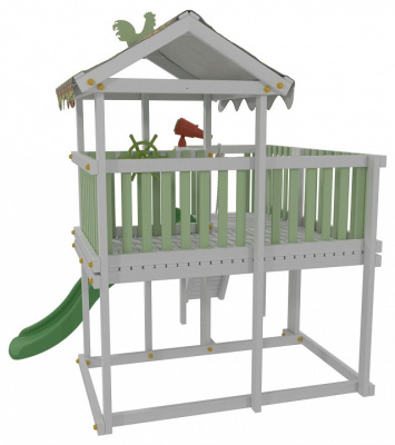 Комплекс игровой ДК4Б, бирюзовый, серый фото Комплекс игровой ДК4Б, бирюзовый, серый. Фото №4