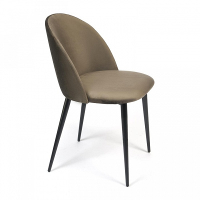 Стул MONRO (mod. 710) ткань/металл, 56х51х80 см, высота до сиденья 47 см, темно-серый barkhat 14/черный (поставляется по 4 шт). Фото