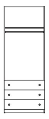 Шкаф с тремя выдвижными ящиками Силуэт фото Шкаф с тремя выдвижными ящиками Силуэт. Фото №4