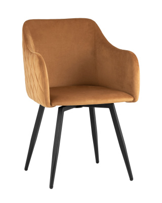 Стул Ника вращающийся велюр терракотовый. Фото