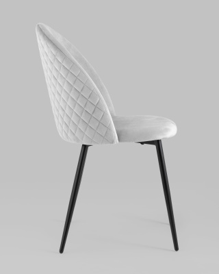 Стул Lilly велюр серебристый. Фото