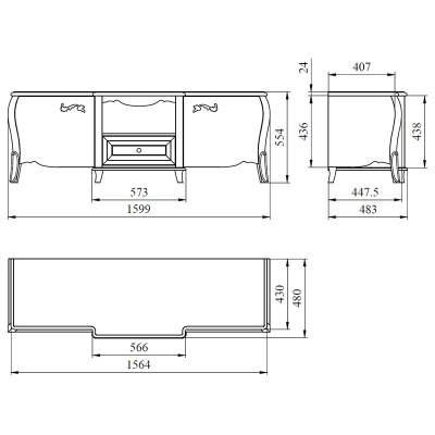 Тумба для ТВ Тэсоро ГМ 6360. Фото