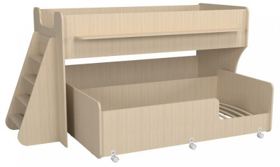 Кровать двухъярусная Р444, древесина коричневая светлая дуб. Фото №5