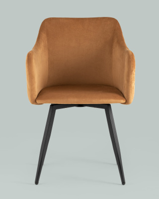 Стул Ника вращающийся велюр терракотовый. Фото