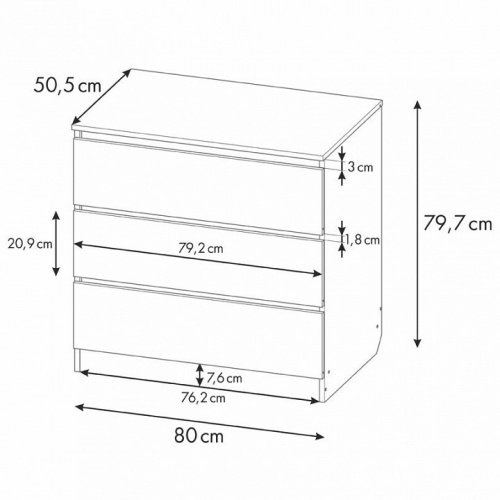 Комод Polini kids Simple 1980, серый. Фото №10