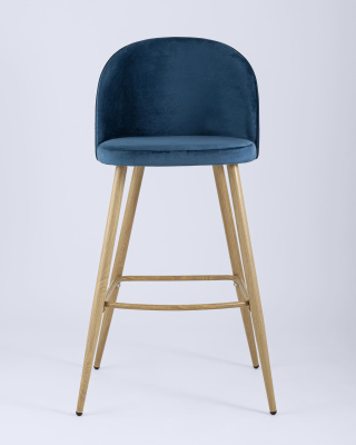 Стул барный Лион голубой велюр фото Стул барный Лион голубой велюр. Фото №5